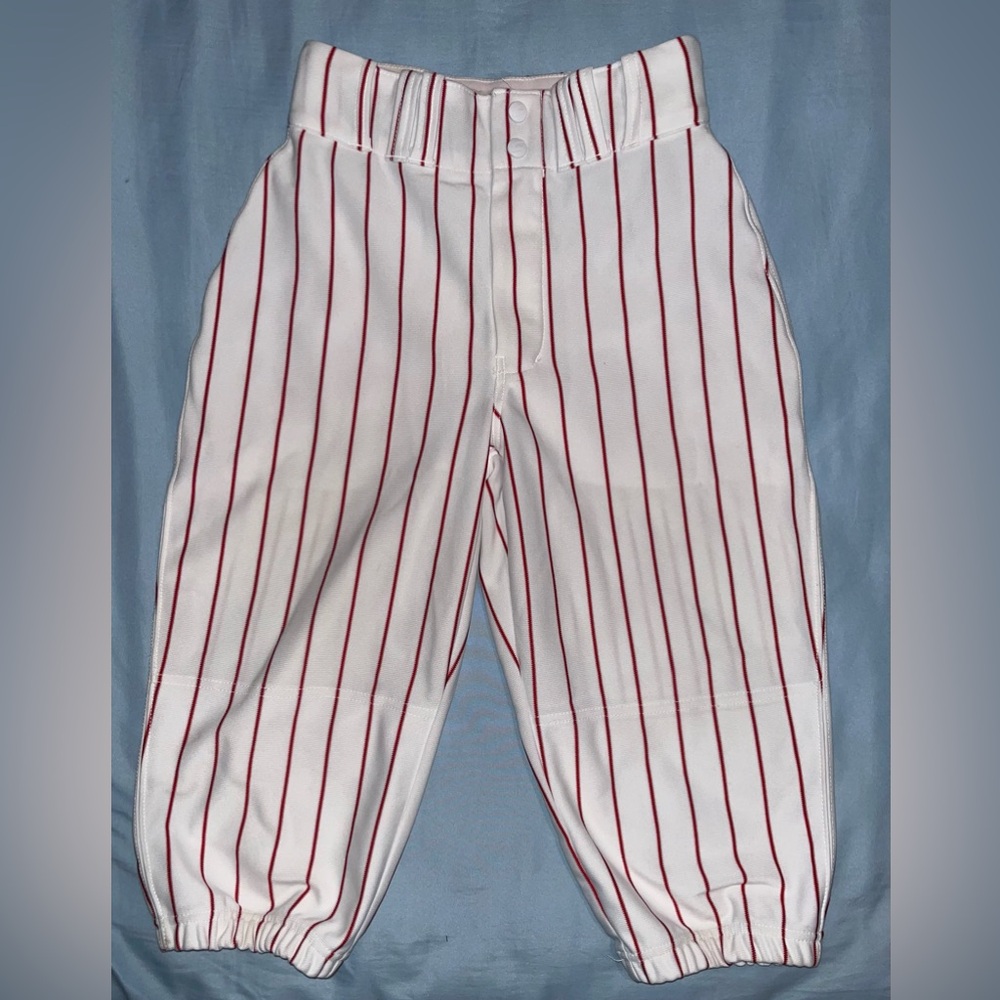 Champion adult sport in red pin stripe. Size - small.